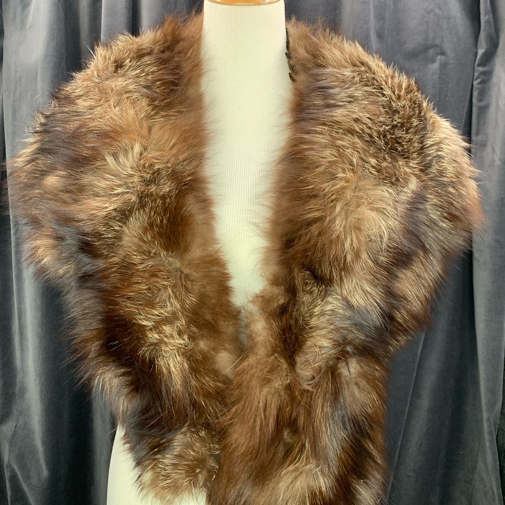 Vintage Joe Potzner Genuine Real Badger Fur Stole Wrap